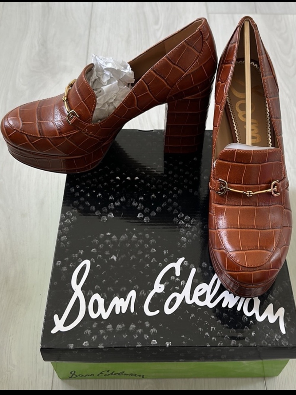 $NWT Sam Edelman Aretha Croc Loafers SZ 8M
